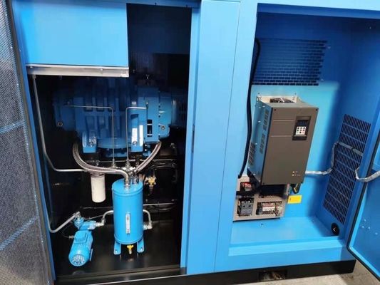 Frequência variável do ventilador giratório azul do parafuso de ar