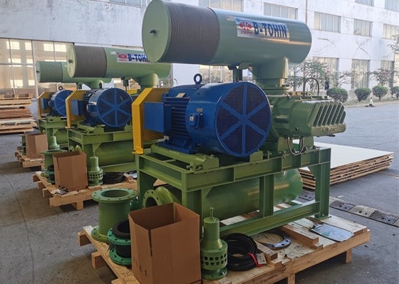 DN100 50Kpa RPM1350 três lóbulos raízes soprador para transporte pneumático