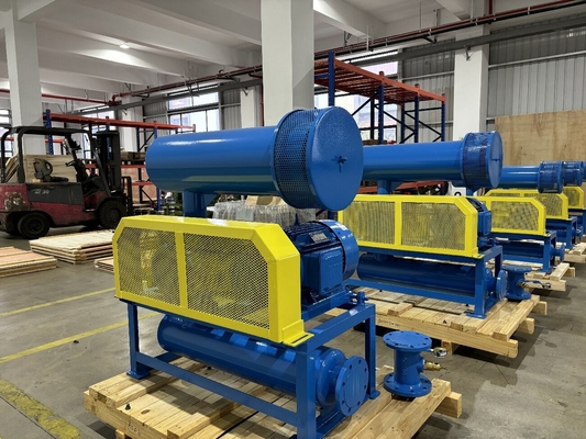 10KPA - 80KPA Soprador de raízes de três lóbulos, utilizado para tratamento de água e transporte pneumático