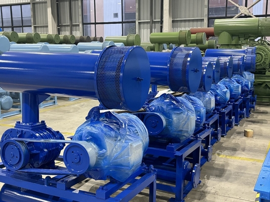10KPA - 80KPA Soprador de raízes de três lóbulos, utilizado para tratamento de água e transporte pneumático