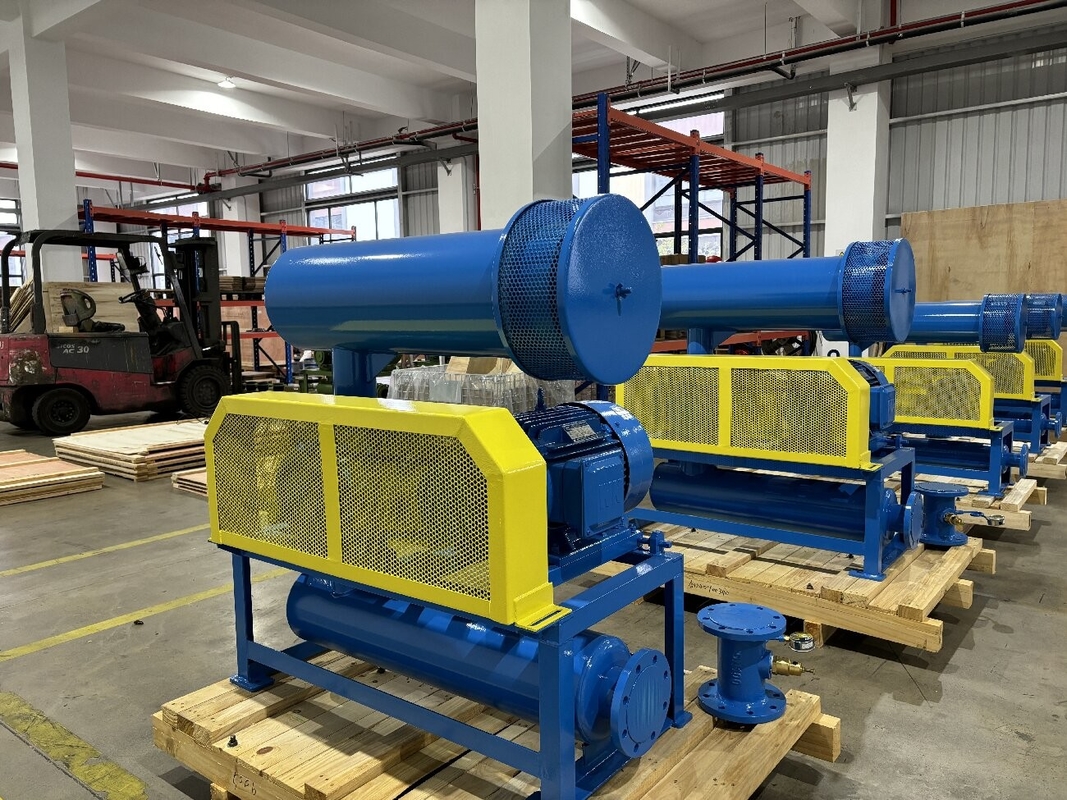 10KPA - 80KPA Soprador de raízes de três lóbulos, utilizado para tratamento de água e transporte pneumático