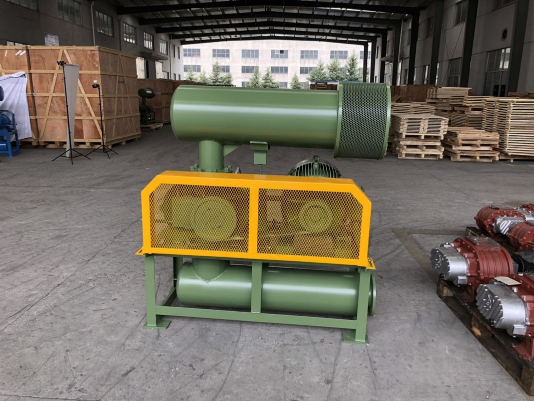 Ferro fundido 3 Lobe Root Blower com cor verde do exército, longa vida